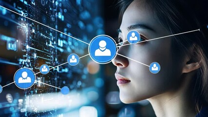 Wall Mural - a senior woman works on a smart factory redesign, focusing on implementing iot-based production trac