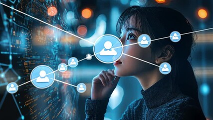 Wall Mural - a young engineer uses data-driven ai recommendations to promote work-life balance for tech professio