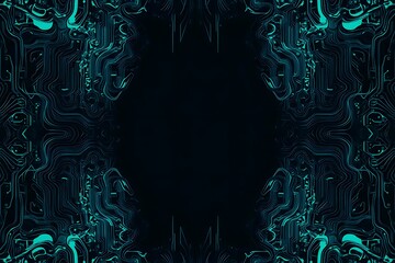 abstract close-up of a glowing blue digital circuit board, showcasing intricate connections and tech