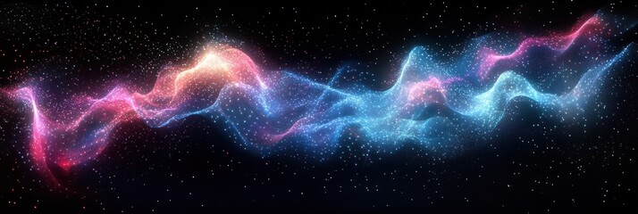 a colorful, swirling line of stars in the sky