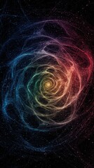 Wall Mural - a colorful spiral with red, blue, and purple colors