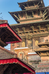 Wall Mural - Pagoda and temple roof at Durbar square in Kathmandu, Nepal