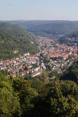 Canvas Print - The panorama of Bad Urach, Baden Wuerttemberg, Germany