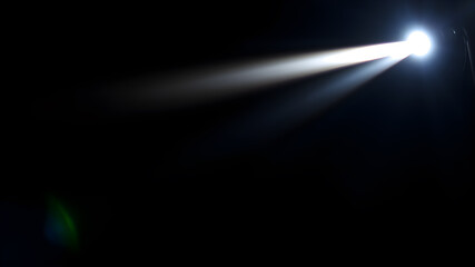 Wall Mural - flashlight and beam of light on a dark background. generative ai