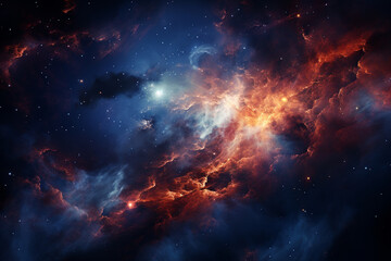 craft represents concept of a nebula as a celestial realm of awe-inspiring wonder and creation, embo