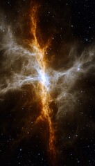 Wall Mural - celestial inferno a cosmic explosion of light and color illuminates the darkness among the stars