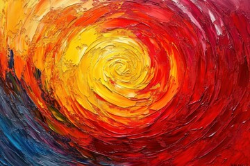 Poster - Abstract Swirling Colors In A Vibrant Oil Painting