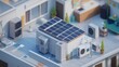 © arri - Rooftop Solar Panel System and Air Conditioning Units