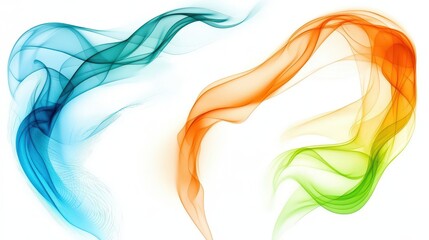 Poster - Abstract Colorful Swirling Smoke Wave Forms