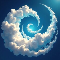 swirling cloud vortexes on a deep blue horizon, horizon, blue, vortex
