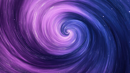 Wall Mural - A spiral galaxy with purple and blue swirls