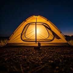 tent in the night