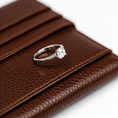 Wall Mural - wedding rings on wallet