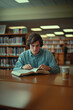 © Василь Тігай - Focused Student Engaged in Study