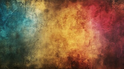 Wall Mural - Textured Background with Vibrant Colors of Blue, Yellow, Orange, and Red Creating an Abstract Artistic Wallpaper for Creative Projects and Digital Use