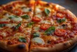 © Tatyana - Margherita pizza with fresh basil and tomato slices.