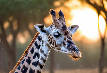 Wall Mural - giraffe businessperson giraffe animal wildlife