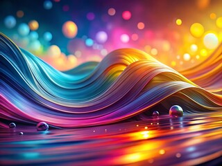 Wall Mural - colorful abstract waves: dynamic minimalist digital art