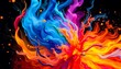 © Craft & Code - Abstract Vibrant Color Explosion on Black Background