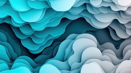 Poster - Smoke abstract background idea. Abstract blue and gray waves create a dynamic and modern visual background.