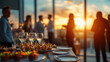 © K'kriang Krai - Elegant business event with appetizers and sunset view