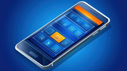 Smart Home Control App Interface on Mobile Phone