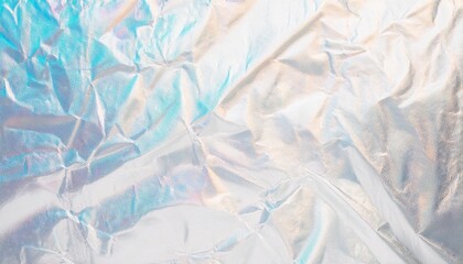 Wall Mural - abstract iridescent crinkled foil texture background