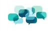 © olga_demina - Multiple overlapping speech bubbles represent online chatting, social media discussions, and the exchange of ideas in a connected digital world