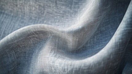 Leinwandbilder - Close-up of soft, draped gray fabric with subtle texture and gentle waves.