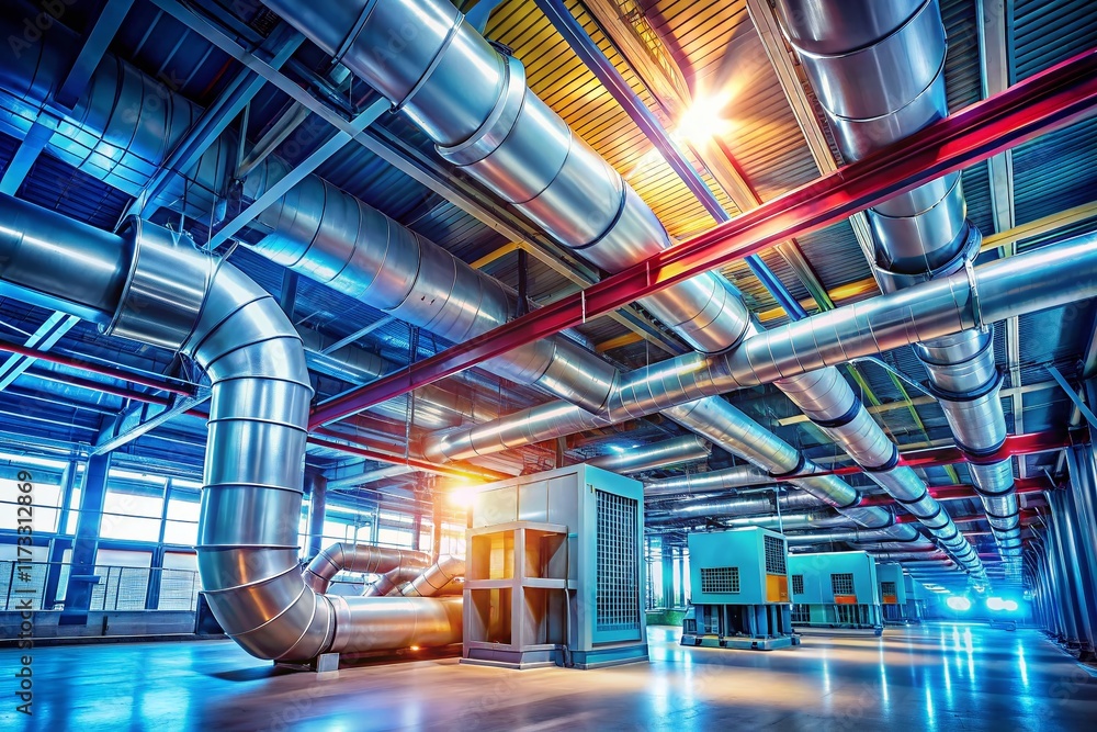 Curated visual reference: Fresh Look at Illustration Stock Long Exposure Industrial Ventilation System Air Handling Unit