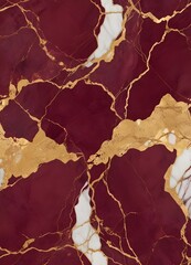 Wall Mural - Burgundy and gold marble texture