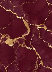 Wall Mural - Burgundy and gold marble texture