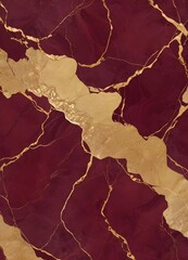 Wall Mural - Burgundy and gold marble texture