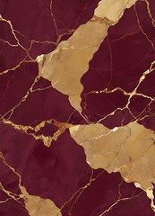 Wall Mural - Burgundy and gold marble texture