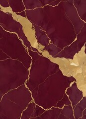 Wall Mural - Burgundy and gold marble texture