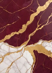Wall Mural - Burgundy and gold marble texture