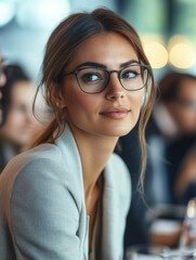 Wall Mural - Businesswoman with Confident Expression