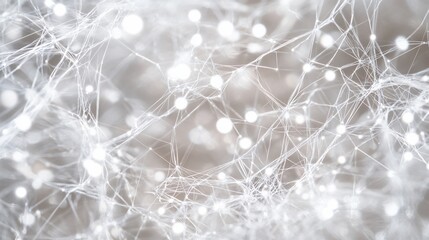 Leinwandbilder - Abstract network background with glowing nodes and connections.