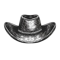 Wall Mural - Sketch of cowboy hat.