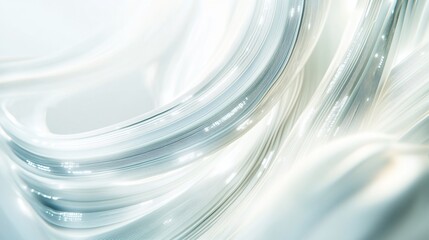 Leinwandbilder - Abstract swirling white and gray lines creating a dynamic, elegant, and luxurious background.