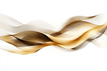 Aufkleber - A simple drawing of a khaki striped scarf, placed neatly against a plain white backdrop with a light shadow effect