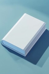 Wall Mural - a white book with a blue background. the book is open to a page with a blue background