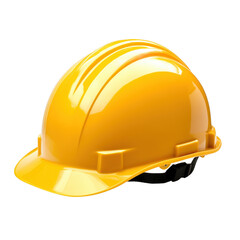 Yellow hard hat for safety in construction and industrial environments