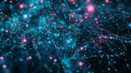Aufkleber - Abstract glowing network connection.