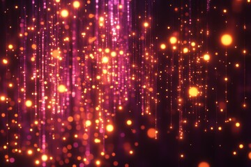 Canvas Print - explore a captivating glowing background filled with vibrant lights, perfect for tech-inspired theme