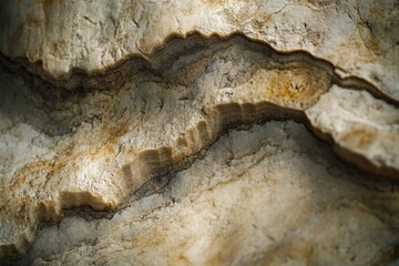 Poster - Close-up of textured stone surface with natural veining and color variations, showing geological formations.