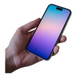© chalindu - Smartphone with a blue to purple gradient screen.