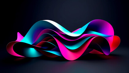 Wall Mural - colorful abstract waves create a captivating visual sensation