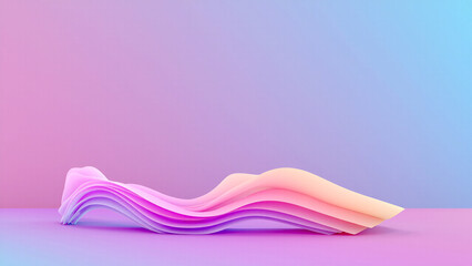 Wall Mural - waves of pastel colors create a serene and calming visual experience