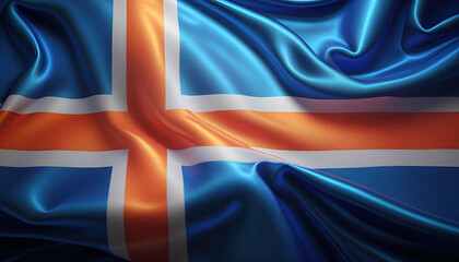 Wall Mural - icelandic flag for national Day or Independence Day of Iceland